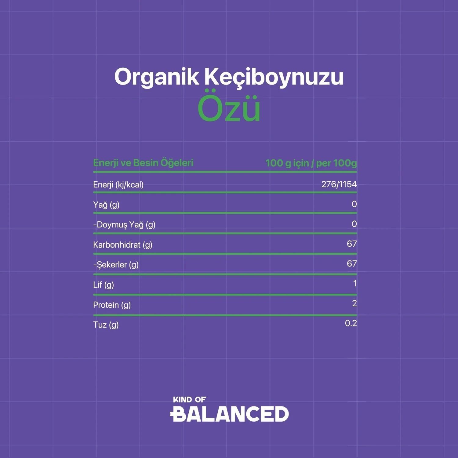 Organik Keçiboynuzu Özü 400 Gr Organik Sertifikalı