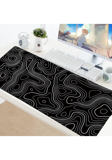 Sones Büyük Soyut Mouse Pad Oyuncu Ofis Bilgisayar Masası Matı, Boyut: 300x800x2mm Soyut Akışkan 25