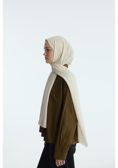 Mirsoy Scarf İpeksi Jakar Şal Sarmaşık Desen Taş