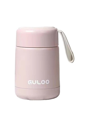 Mini Termos Bardak Taşınabilir Paslanmaz Çelik Güveç Kabı Su Bardağı Keı4ck Açık Pembe