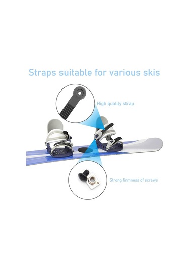 Dolıty Snowboard Ayak Bileği Askıları Sabitleme 2-adet Siyah