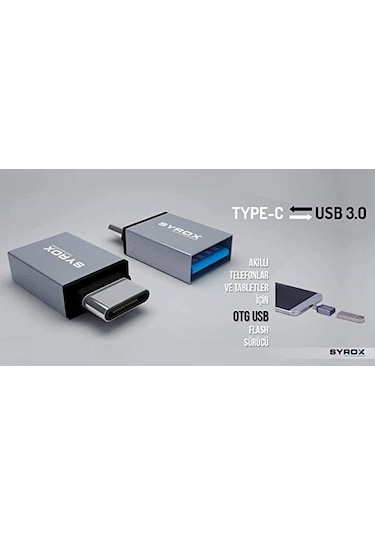 Syrox DT13 Type-C Otg Usb To Type-C Çevirici Dönüştürücü