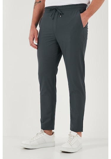 Buratti Streç Regular Fit Normal Bel Düz Paça Jogger Erkek Pantolon Cf25617801 Yeşil