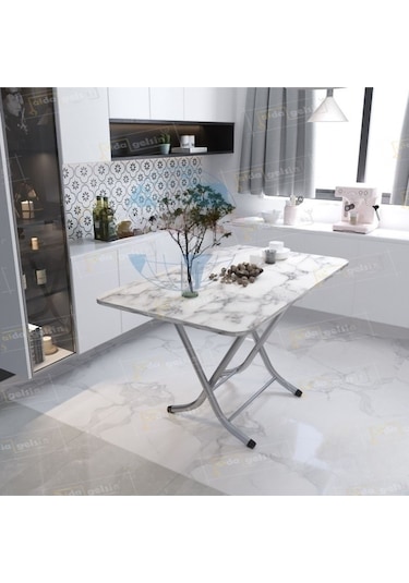 Dekoratif Katlanır Masa Mutfak Masası 70 120 Ahşap