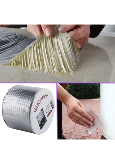 Çatı İzolasyon Bandı 96 Mm X 2 Mt Su Sızdırmazlık Geçirmez Delik Yalıtım Çamur Boru Sakız Tamir Bant