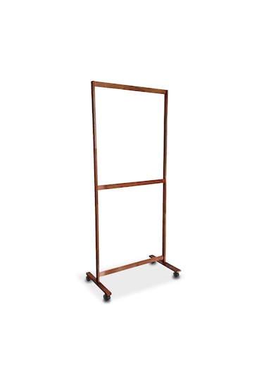 Ayaklı Askı Ahşap Elbise Askısı 2 Katlı Askılık 5870