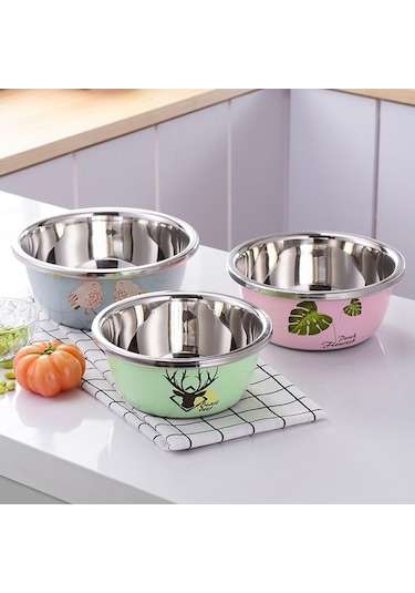 Sones 3 Adet / Set Sigang Paslanmaz Çelik Karikatür Kalınlaştırılmış Baharat Tankı Pişirme Yıkama Havzası