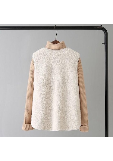 Kadın Güz Kış Yelek Ceket Düz Renk V Boyun Kolsuz Düğme Kapatma V Boyun Yumuşak Sıcak Cepler Hırka Bayan Yelek Haki