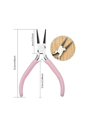 8 Stil Takı Pense Araçları Ve Ekipman Seti Uzun İğne Yuvarlak Burun Kesme Tel Round-nosed Pliers