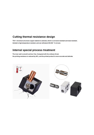 Reedark Sprite Ekstruder Isıtıcı Blok Seti - 300 C Yüksek Sıcaklık - Ender-3 S1 Uyumlu Diğer