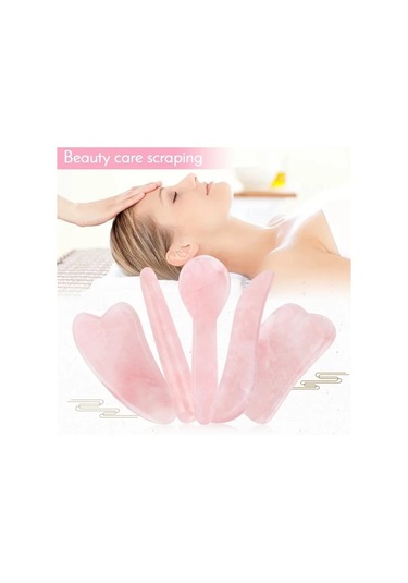 Pembe Kelebek Şekli Doğal Gül Kuvars Yeşim Gua Sha Taş Kurulu Masaj Gua Sha Kazıyıcılar Kurulu Plaka Yeşim Yüz Masaj Aracı Yüz Boyun Sırt Vücut Için Hhkvqa Çok Renkli
