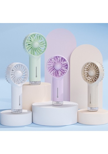 Mini Taşınabilir El Tipi Vantilatör, Şarj Edilebilir Küçük Vantilatör Beyaz,