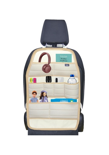 Bod Ecolux Serisi Taytüyü Araba Oto Koltuk Arkası Eşya Düzenleyici Araç İçi Organizer Bej