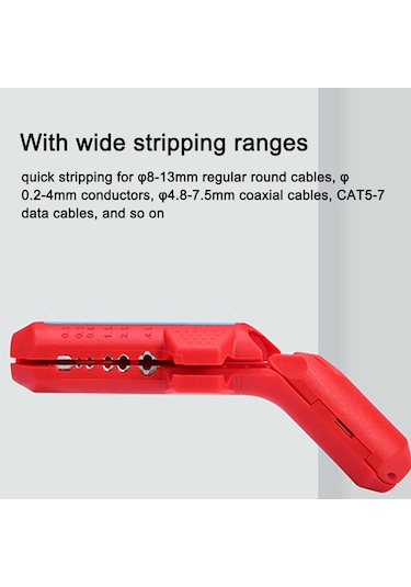 Jeemson Elektrikçi İçin Siyah Abs Telli Kablo Soyucu, Hassas Deri Soyma Aracı, Çok Fonksiyonlu Eğik Saplı Ev Gereci