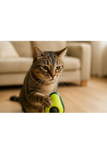 Runaway Avokado Kedi Oyuncağı - Naneli, Mama Hazneli Ve Sallanmalı