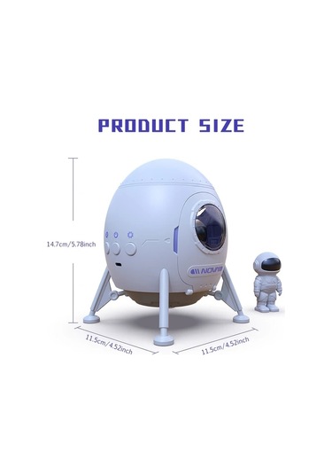 Honeybeeshop Astronot Galaksi Işık Projektörü 1 Bilgisayar Uzay Gemisi Tavan Projektörü Gece Lambası Zamanlanabilir Yatak Odası Dekoru 16renk Şarj Edilebilir