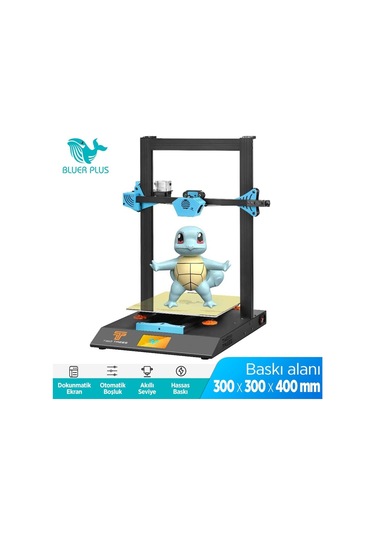 Bluer Plus Blu-5 Dokunmatik Ekranlı 3d Yazıcı Printer 300mmx300mmx400mm