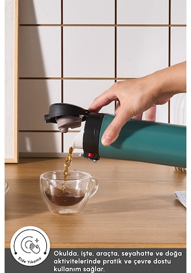 Karaca Pluton Çelik Sızdırmaz Termos Çağla Yeşili 350 ml