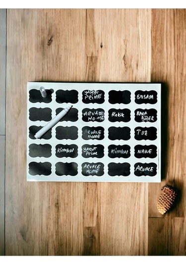 Mithra Life 25 Adet Kavanoz Baharat Kalemli Sticker Etiketi Mıt1102