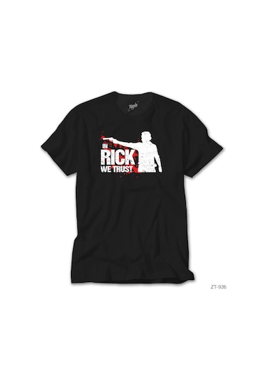 The Walking Dead Rick Trust Siyah Tişört
