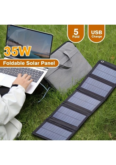 Xuweiwei 35w Çiçek Rengi Güneş Paneli Taşınabilir Katlanabilir Usb Şarj Cihazı Kamp İçin Çok Amaçlı Mobil Fan Şarj Cihazı Fotovoltaik