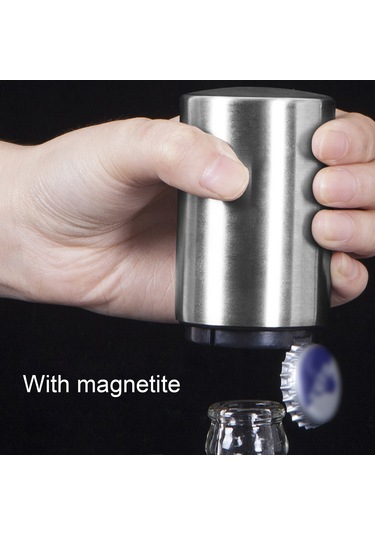 Youtek Stainless Çelik Manyetik Pıhtı Açıcı: Hızlı Kullanimlı, Evde Güneşik Bira Kapağı Açma Aracı Gümüş