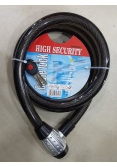 Motosiklet Halat Kilit Dolamalı 25 X 200 Cm Büyük Başlık N11.1915