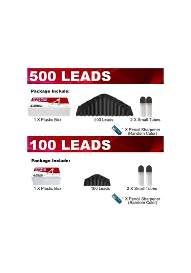 500 Adet/kutu Pusula Kurşun Yedekler 2mm 2b Hb Siyah 2.0mm Çizim