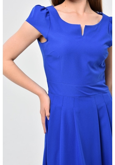 Kadın Yazlık Pile Detaylı Kısa Elbise 3901/100 001