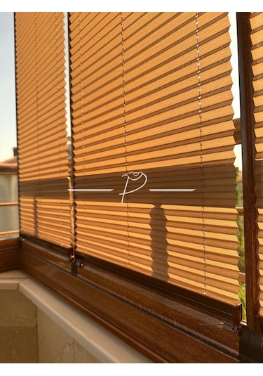 Plise Perde Cam Balkon Akordiyon Perde Sistemleri 11 Renk Seçeneği Ekru