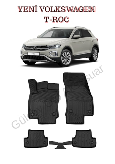 Yeni Volkswagen T-roc 3d Havuzlu Paspas