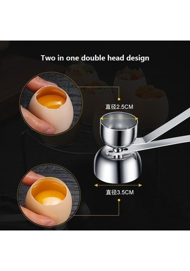 Fastbuy Çift Uçlu Yumurta Açacağı - Paslanmaz Çelik - Kolay Kabuk Soyma - Mutfak Aracı Diğer