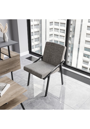 Lagomood İrony Maxi İki Koltuklu Ofis Takım Antrasit Ceviz