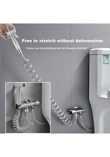 Yaozixa Ev Banyo Tuvalet Sprayer: Paslanmaz Çelik El Tipi Bidet, Yüksek Basınçlı Su Aleti, Kadın Hijyeni Ve Temizlik İçin 2m Genişletilebilir Hortumlu