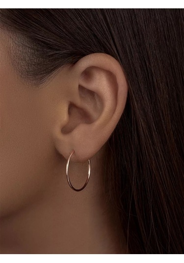 Veronika 925 Ayar Gümüş Klasik Balık Pabuç Küpeler 19467449 Altın