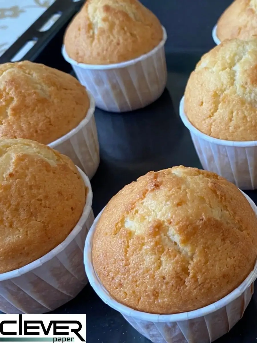 Clever Paper Tek Kullanımlık Kağıt Kek Kalıbı, 100 Adet. 14562109 Beyaz