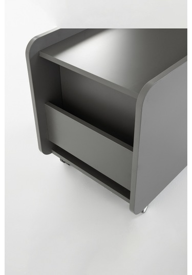 Creo Mobili Çekmeceli Tekerlekli Sirius Keson Oturulabilir Ofis, Ev Komodini Antrasit/beyaz