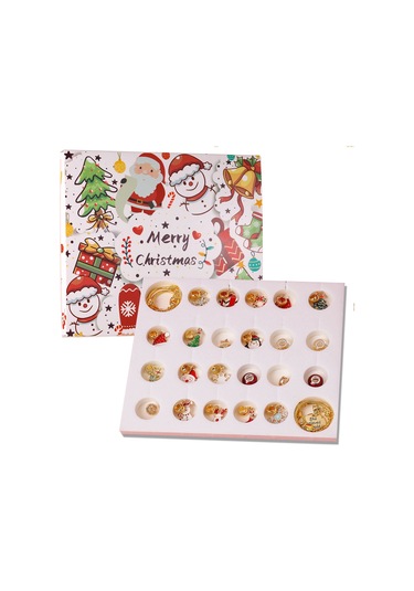 Kangvka Noel Sayım Takvimi Kutusu: Zinc Alyüminyum Dıy Bileklik Ve Kolye Seti - 22 Charm Boncuk İle Kişiselleştirilebilir