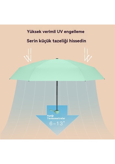 Mengtuo Bayan 8 Kemik Mini Yağmur İki Kullanımı Vinil Cep Kapsül Şemsiye Koyu Mavi Koyu Mavi