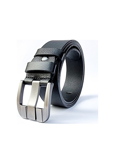 Rich Smith %100 Hakiki Deri Erkek Kemer Spor Siyah Çelik 135 Cm Siyah