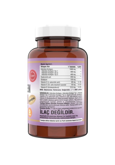 Ncs 90   Tablet Kollajen 1000 Mg Collagen Tip 1-2-3 Glutatyon Dvit