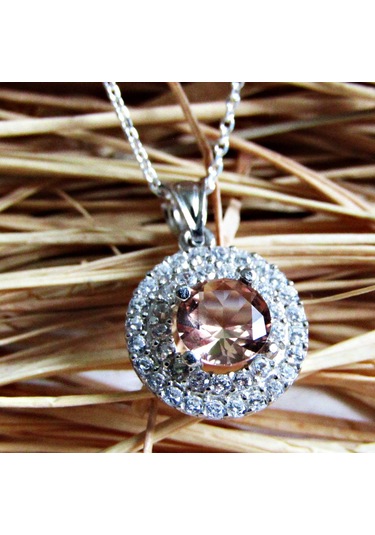 Lilahgümüştr Gümüş Yuvarlak Zultanit Kadın Kolye Küpe