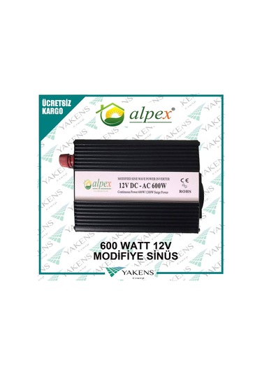 600 Watt 12 Volt Modifiye Sinüs İnverter Alpex