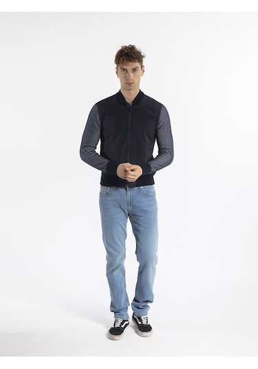 Zegna Erkek Mont Zg96N048 Lacivert-Gri Lacivert - Gri