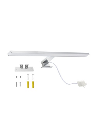 Yunboo Banyo Led Ayna Işığı 60cm 10w Paslanmaz Çelik 4000k Beyaz Işık Ip44 Dolap Duvar Aydınlatması Gümüş