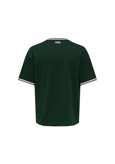 Only & Sons Classiques Caspian Erkek Yeşil Tişört 22037720-pgrv