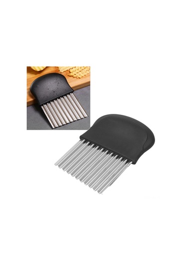 Vkemall Pratik Mutfak Aletleri: Incecik Dalgalı Dilimler İçin Paslanmaz Çelik Patates Soğan Dilimleyici Bıçak Diğer