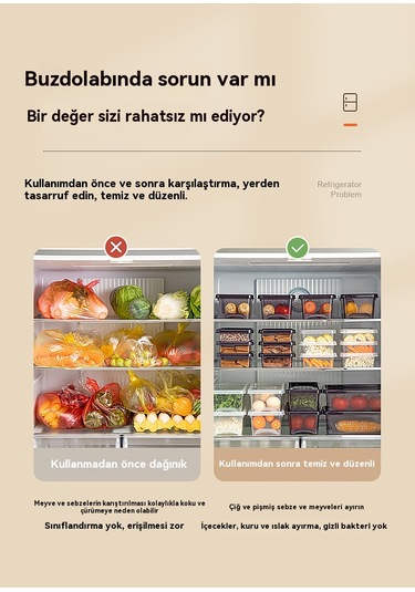 Mutfak Gıda Sınıfı Mühürlü Kutu Buzdolabı Saklama Kutusu-mor