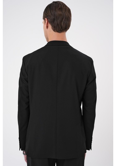 Comfort Fit Mono Yaka Torba Cep Casual Siyah Ceket C 707 Siyah