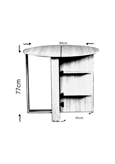 Pasifichome Middle Açılır Kapanır Mutfak Masası Kafkas Meşe